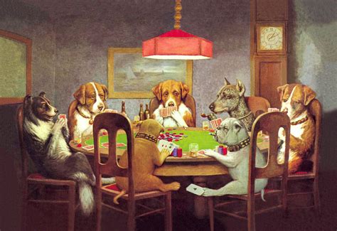 Dogs Playing Poker Cassius Marcellus Coolidge .